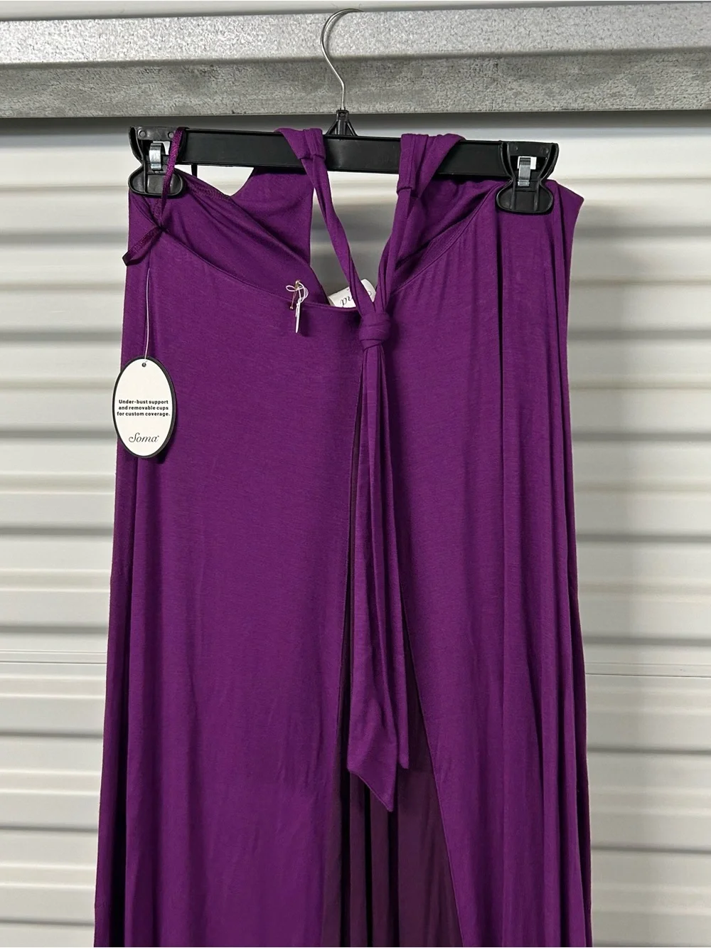 Soma Purple Two-Tone V-Neck Maxi Dress